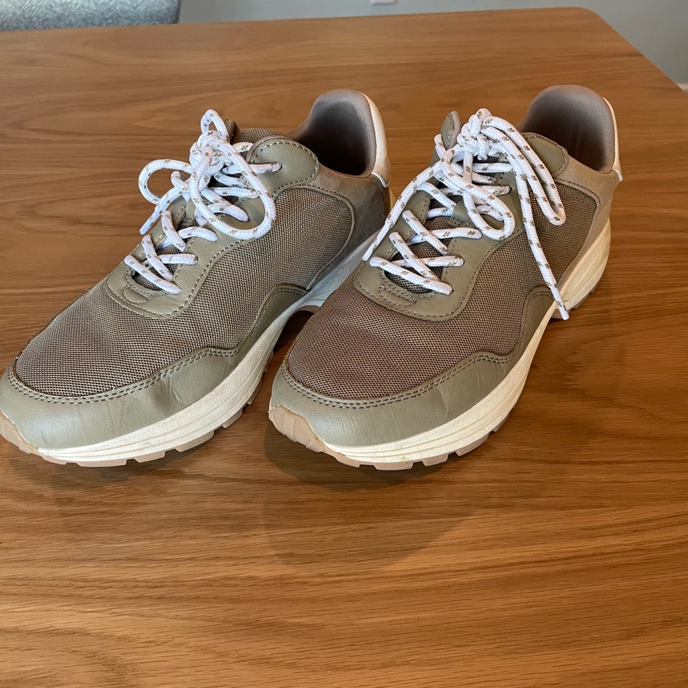 Olive green sneakers